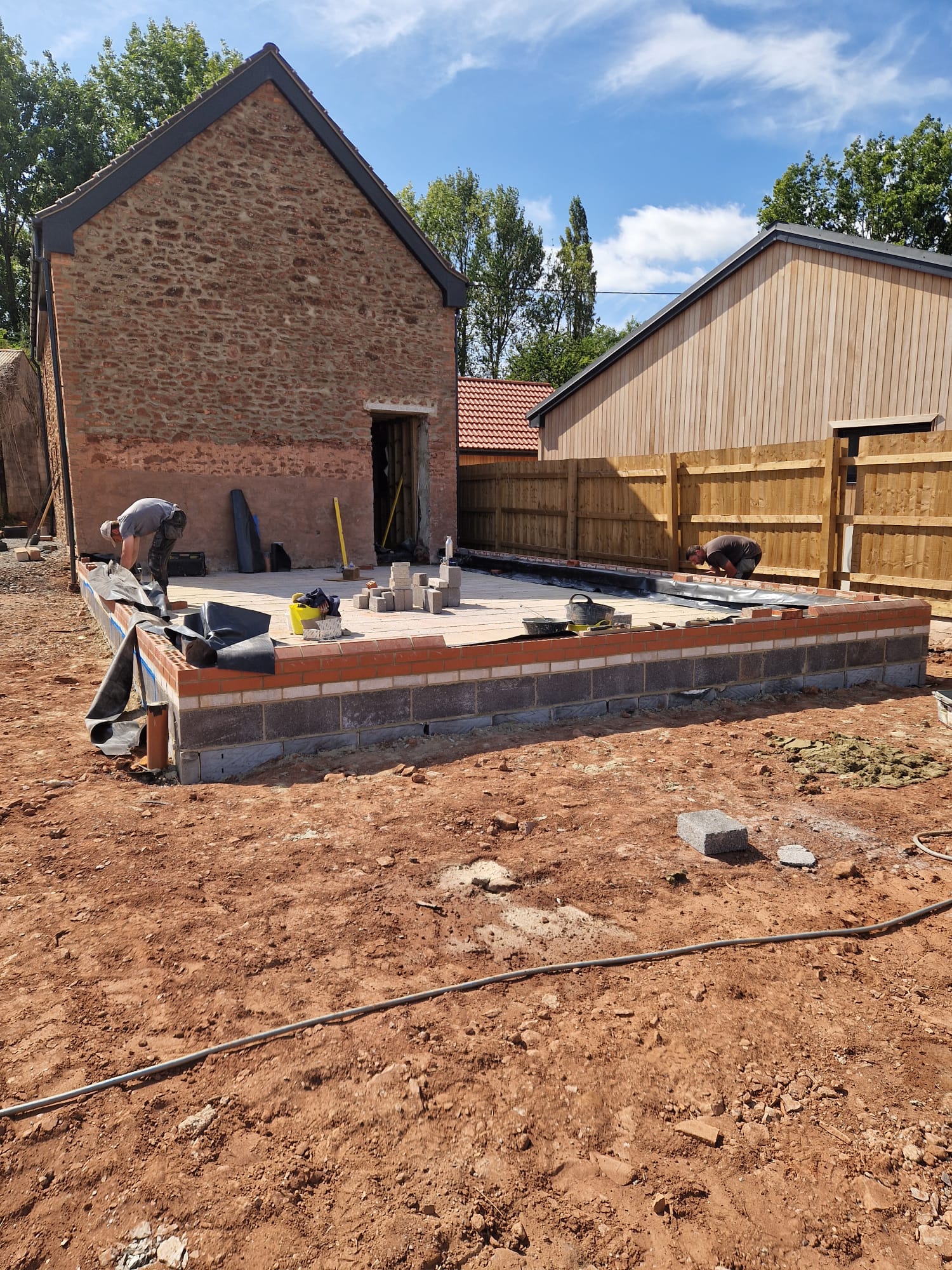 Blockwork footings laid on strip foundations | new build groundworks in King's Lynn by Humphries Construction